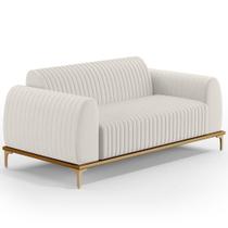 Sofá 2 Lugares Molino 150 Cm Pés D'ouro Cru C-443 Sofá 2 Lugares Molino 150 Cm Pés D'ouro Cru C-443