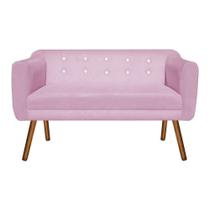 Sofá 2 Lugares Namoradeira com Strass Julia Pé Palito Castanho Suede Rasa Bebê M11 DRossi Sofá 2 Lugares Namoradeira com Strass Julia Pé Palito Castanho Suede Rasa Bebê M11 DRossi