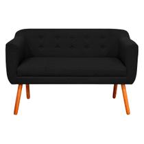 Sofá 2 Lugares Namoradeira Julia Pé Palito Castanho Linho M11- D'Rossi Sofá 2 Lugares Namoradeira Julia Pé Palito Castanho Linho M11- D'Rossi