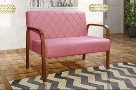 Sofá 2 Lugares Namoradeira Lara Decoração Sala Quarto Recepção Rosa Sofá 2 Lugares Namoradeira Lara Decoração Sala Quarto Recepção Rosa