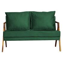 Sofa 2 Lugares Namoradeira Mona Decorativa Recepção - Veludo Verde