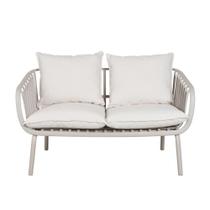 Sofá 2 Lugares Noronha Seiva Fratini 123 cm (largura) Base Aço Assento Polipropileno Estofado Nude Sofá 2 Lugares Noronha Seiva Fratini 123 cm (largura) Base Aço Assento Polipropileno Estofado Nude
