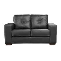 Sofá 2 Lugares Olga 151cm Couro Preto - Sallar Home Sofá 2 Lugares Olga 151cm Couro Preto - Sallar Home