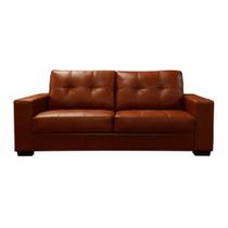 Sofá 2 Lugares Olga 206cm Couro Marrom - Sallar Home