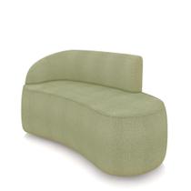 Sofá 2 Lugares Orgânico 140 Cm Morgan Bouclê Pistache D03 - D'rossi Sofá 2 Lugares Orgânico 140 Cm Morgan Bouclê Pistache D03 - D'rossi