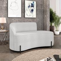 Sofá 2 Lugares Orgânico 140cm Pé Ferro Preto Morgan Bouclê Cinza Sofá 2 Lugares Orgânico 140cm Pé Ferro Preto Morgan Bouclê Cinza