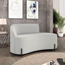 Sofá 2 Lugares Orgânico 140cm Pé Ferro Preto Morgan Veludo Cinza Sofá 2 Lugares Orgânico 140cm Pé Ferro Preto Morgan Veludo Cinza