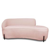 Sofá 2 Lugares Orgânico 140cm Pé Ferro Pto Morgan Bouclê L01 - D'rossi Cor Rose Sofá 2 Lugares Orgânico 140cm Pé Ferro Pto Morgan Bouclê L01 - D'rossi Cor Rose