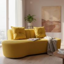 Sofá 2 Lugares Orgânico Curvo Madrid 150cm Couro
