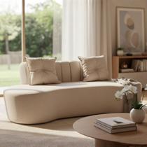 Sofá 2 Lugares Orgânico Curvo Madrid 150cm Veludo