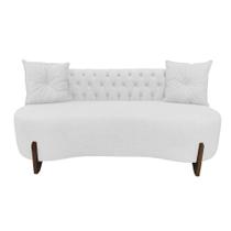Sofá 2 Lugares Orgânico Curvo Tókio 150cm Couro Branco