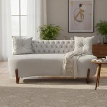 Sofá 2 Lugares Orgânico Curvo Tókio 150cm Linho Bege Sofá 2 Lugares Orgânico Curvo Tókio 150cm Linho Bege