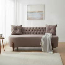 Sofá 2 Lugares Orgânico Curvo Tókio 150cm Suede Capuccino Sofá 2 Lugares Orgânico Curvo Tókio 150cm Suede Capuccino