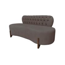 Sofá 2 Lugares Orgânico Curvo Tókio 150cm Suede Capuccino