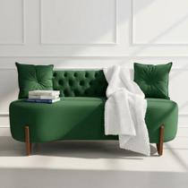 Sofá 2 Lugares Orgânico Curvo Tókio 150cm Suede Verde Sofá 2 Lugares Orgânico Curvo Tókio 150cm Suede Verde