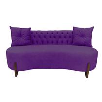 Sofá 2 Lugares Orgânico Curvo Tókio 150cm Veludo Roxo Sofá 2 Lugares Orgânico Curvo Tókio 150cm Veludo Roxo