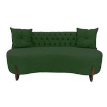 Sofá 2 Lugares Orgânico Curvo Tókio 150cm Veludo Verde