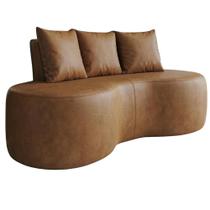 Sofa 2 Lugares Organico Ibiza 160 cm material sintético Vazzano Sofa 2 Lugares Organico Ibiza 160 cm material sintético Vazzano