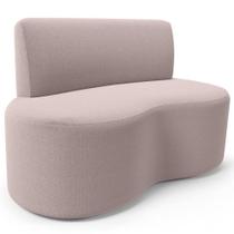 Sofá 2 Lugares Orgânico Para Sala de Estar Living Larissa L02 Bouclê Rosê - Lyam Decor Sofá 2 Lugares Orgânico Para Sala de Estar Living Larissa L02 Bouclê Rosê - Lyam Decor