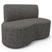 Sofá 2 Lugares Orgânico Para Sala de Estar Living Larissa L02 Linho Mescla Chumbo - Lyam Decor Sofá 2 Lugares Orgânico Para Sala de Estar Living Larissa L02 Linho Mescla Chumbo - Lyam Decor