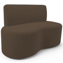 Sofá 2 Lugares Orgânico Para Sala de Estar Living Larissa L02 Suede Marrom - Lyam Decor Sofá 2 Lugares Orgânico Para Sala de Estar Living Larissa L02 Suede Marrom - Lyam Decor