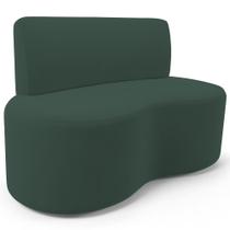 Sofá 2 Lugares Orgânico Para Sala de Estar Living Larissa L02 Suede Verde Musgo - Lyam Decor Sofá 2 Lugares Orgânico Para Sala de Estar Living Larissa L02 Suede Verde Musgo - Lyam Decor