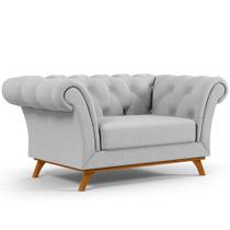 Sofá 2 Lugares Para Sala de Estar Império 150 cm D02 Linho Cinza D-315 - Lyam Decor