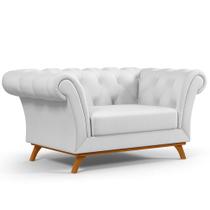 Sofá 2 Lugares Para Sala de Estar Império 150 cm D02 Material Sintético Branco C-12 - Lyam Decor Sofá 2 Lugares Para Sala de Estar Império 150 cm D02 Material Sintético Branco C-12 - Lyam Decor