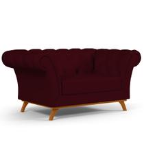 Sofá 2 Lugares Para Sala de Estar Império 150 cm D02 Veludo Marsala C-278 - Lyam Decor