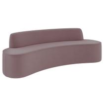 Sofá 2 Lugares para Sala de Estar Living 150cm Koane D06 Veludo Rosa - Mpozenato Sofá 2 Lugares para Sala de Estar Living 150cm Koane D06 Veludo Rosa - Mpozenato