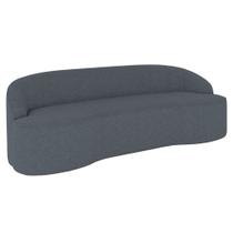 Sofá 2 Lugares para Sala de Estar Living 150cm Theo D06 Linho Mescla Chumbo - Mpozenato