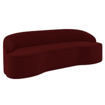 Sofá 2 Lugares para Sala de Estar Living 150cm Theo D06 Veludo Bordô - Mpozenato Sofá 2 Lugares para Sala de Estar Living 150cm Theo D06 Veludo Bordô - Mpozenato