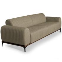 Sofá 2 Lugares Para Sala de Estar Molino 150 cm D02 Linho Bege C-129 - Lyam Decor