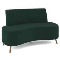 Sofá 2 Lugares para Sala Living 135cm Pés Palito Tamar K04 Veludo Verde - Mpozenato