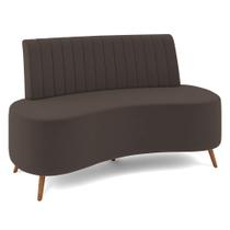 Sofá 2 Lugares para Sala Living 160cm Pés Palito Tamar K04 Veludo Marrom - Mpozenato