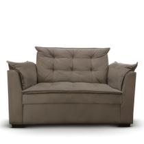 Sofá 2 Lugares Para Sala Moderno Confortável Alicia Suede bege Escuro Sofá 2 Lugares Para Sala Moderno Confortável Alicia Suede bege Escuro