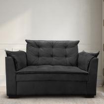 Sofá 2 lugares Para Sala Moderno Confortável Aurora Suede