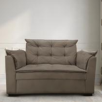 Sofá 2 lugares Para Sala Moderno Confortável Elegance Suede Cor:Azul Marinho