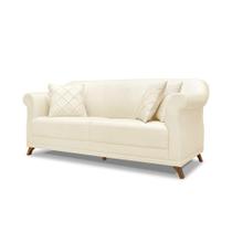 Sofá 2 Lugares Pé De Madeira Julieta 180 Cm Linho S04 - D'rossi Cor Perola Sofá 2 Lugares Pé De Madeira Julieta 180 Cm Linho S04 - D'rossi Cor Perola