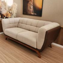 Sofá 2 Lugares Peonia Living 180 Cm Acquablock/ Tecido Sintético Pés Madeira Nobre Luxo Sofá 2 Lugares Peonia Living 180 Cm Acquablock/ Tecido Sintético Pés Madeira Nobre Luxo