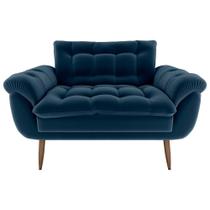 Sofá 2 Lugares Pequeno 1,25 Pés Em Madeira Maciça Xangai Veludo Cinza Matrix