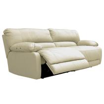Sofá 2 Lugares Reclinável Elétrico Asmará 174cm Couro Off White - Gran Belo Sofá 2 Lugares Reclinável Elétrico Asmará 174cm Couro Off White - Gran Belo