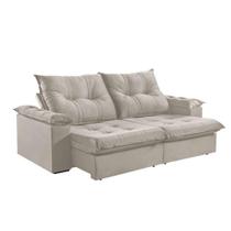 Sofá 2 Lugares Retrátil 210cm Pillow Top Reclinável M-191 Creme Sofá 2 Lugares Retrátil 210cm Pillow Top Reclinável M-191 Creme