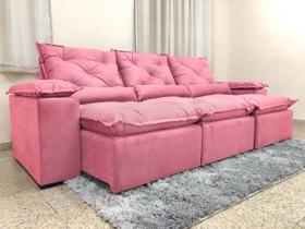 Sofá 2 Lugares Retrátil e Reclinável 1,80 Metros Alpoim Estofados Rose 607 Athenas