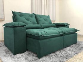 Sofá 2 Lugares Retrátil e Reclinável 1,80 Metros Alpoim Estofados Verde 18 Athenas