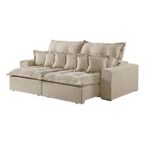 Sofá 2 Lugares Retrátil E Reclinável Linho M-144 Martins Creme Sofá 2 Lugares Retrátil E Reclinável Linho M-144 Martins Creme