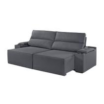 Sofá 2 Lugares Retrátil e Reclinável M-180 Martins Veludo Com Acessórios