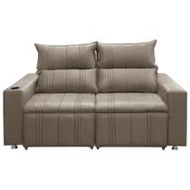 Sofá 2 lugares Retrátil e Reclinável Madri 1,80M Suede Shop das Cabeceiras