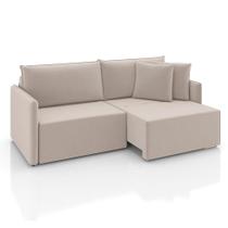 Sofá 2 Lugares Retrátil e Reclinável Malta Veludo Creme 160 cm