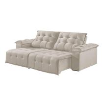 Sofá 2 Lugares Retrátil E Reclinável Martins M-170 Veludo Creme Sofá 2 Lugares Retrátil E Reclinável Martins M-170 Veludo Creme